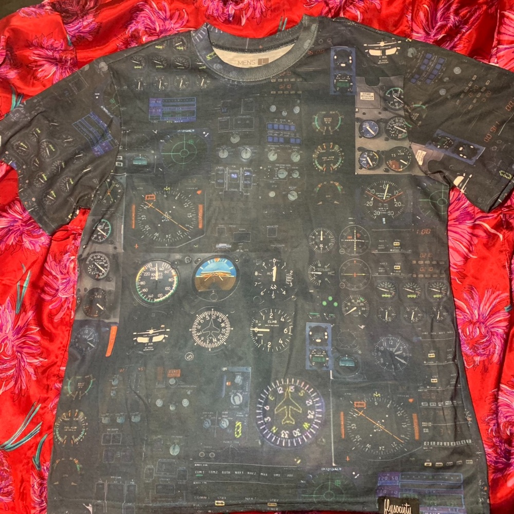 Men's L All over Print Steampunk shirt